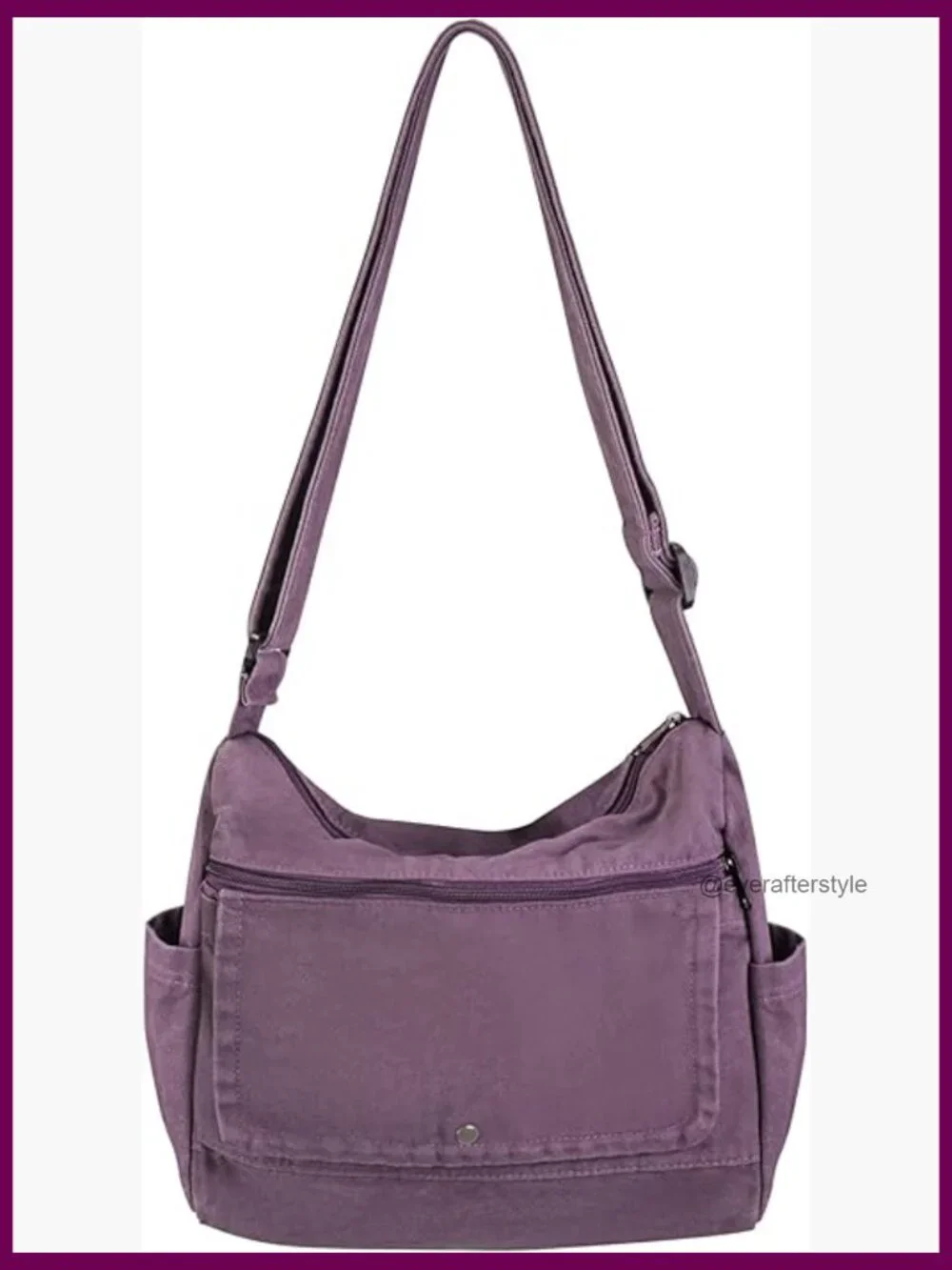 Canvas Messenger Bag with Multiple Pockets Crossbody Tote